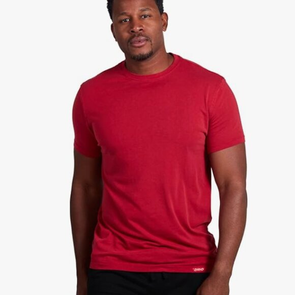 Men's Onno Short Sleeve Bamboo T-Shirt Earth Red - Picture 1 of 4